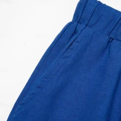 Men's Linen Pants Summer Pants Cropped Pants Beach Pants Drawstring Elastic Waist Plain Comfort Breathable Calf-Length Casual Daily Holiday Fashion Classic Style Black White