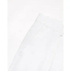 Men's Linen Pants Trousers Summer Pants Front Pocket Straight Leg Plain Comfort Breathable Casual Daily Holiday Fashion Basic Black White