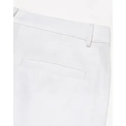 Men's Linen Pants Trousers Summer Pants Front Pocket Straight Leg Plain Comfort Breathable Casual Daily Holiday Fashion Basic Black White