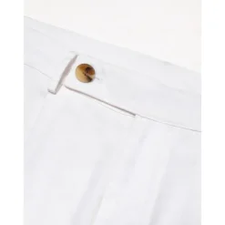 Men's Linen Pants Trousers Summer Pants Front Pocket Straight Leg Plain Comfort Breathable Casual Daily Holiday Fashion Basic Black White