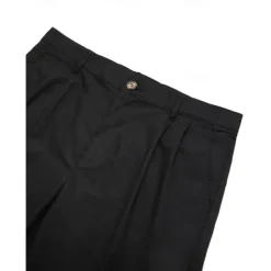 Men's Linen Pants Trousers Summer Pants Pleated Pants Front Pocket Straight Leg Plain Comfort Breathable Casual Daily Holiday Fashion Basic Black White