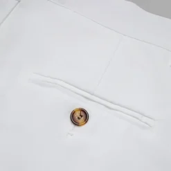 Men's Linen Pants Trousers Summer Pants Front Pocket Pleats Straight Leg Plain Comfort Breathable Casual Daily Holiday Fashion Basic Black White