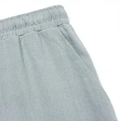 Men's Linen Pants Trousers Summer Pants Front Pocket Pleats Straight Leg Plain Comfort Breathable Full Length Casual Daily Holiday Fashion Basic Dark Khaki Black Micro-elastic