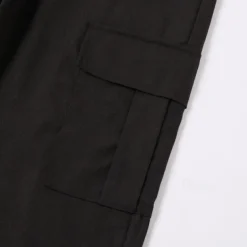 Men's Linen Pants Trousers Summer Pants Multi Pocket Straight Leg Plain Comfort Breathable Full Length Outdoor Daily Going out Fashion Streetwear Black White