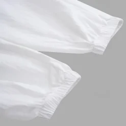 Men's Linen Pants Trousers Summer Pants Drawstring Elastic Waist Multi Pocket Plain Comfort Breathable Full Length Casual Daily Holiday Fashion Classic Style Black White Micro-elastic