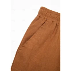 Men's Linen Pants Trousers Summer Pants Beach Pants Print Straight Leg Graphic Sun Soft Outdoor Full Length Home Casual Daily Fashion Streetwear White Blue Micro-elastic