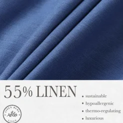 Men's Linen Shirt 55% Linen Print Shirt White Blue Long Sleeve Faith Lapel Spring & Fall Outdoor Daily Clothing Apparel