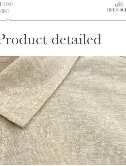 Men's Linen Shirt Casual Shirt Henley Shirt Plain Hawaiian Holiday Black White Yellow Pink Short Sleeve Henley Spring & Summer Clothing Apparel Front Pocket