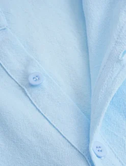 Men's Linen Shirt Summer Shirt Beach Wear Casual Shirt Button Up Shirt Plain Casual Daily Black White Pink Navy Blue Long Sleeve Lapel Spring & Summer Clothing Apparel