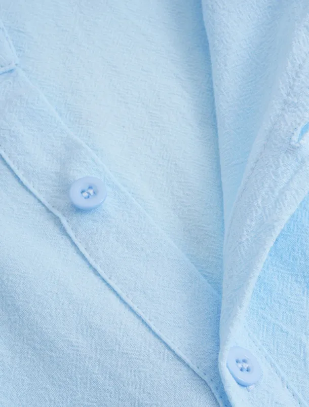 Men's Linen Shirt Summer Shirt Beach Wear Casual Shirt Button Up Shirt Plain Casual Daily Black White Pink Navy Blue Long Sleeve Lapel Spring & Summer Clothing Apparel