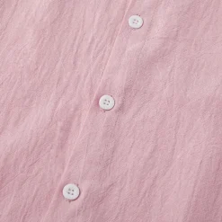 Men's Linen Shirt Summer Shirt Beach Wear Casual Shirt Button Up Shirt Plain Casual Daily Light Yellow White Pink Dark Navy Long Sleeve Spring & Summer Clothing Apparel