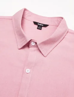 Men's Linen Shirt Summer Shirt Casual Shirt Beach Shirt Button Up Shirt Plain Casual Daily Light Yellow White Pink Dark Navy Long Sleeve Spring & Summer Clothing Apparel