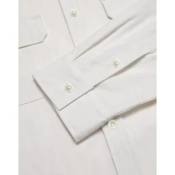 Men's Linen Shirt White Long Sleeve Fold-over Collar Summer Spring & Fall Clothing Apparel Casual Shirt Button Down Shirt Plain Lapel Summer Casual Daily Clothing Apparel