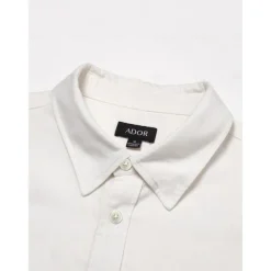 Men's Linen Shirt White Long Sleeve Fold-over Collar Summer Spring & Fall Clothing Apparel Casual Shirt Button Down Shirt Plain Lapel Summer Casual Daily Clothing Apparel