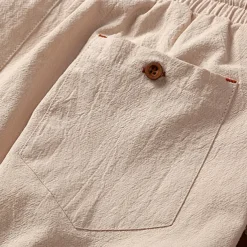 Men's Linen Shorts Summer Shorts Crop Patchwork Drawstring Elastic Waist Plain Comfort Breathable Outdoor Daily Going out Fashion Casual Black White