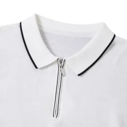 Men's Linen Silk Cotton Quarter Zip Pullover Sweater Knit Half Zip Knitwear Elegant Home Dailywear Clothing Apparel Fall Winter Black White S M L