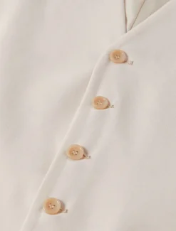 Men's Linen Waistcoat Suits Wedding Shorts Vest Summer Solid Formal Light Blue Sky Blue Dark Navy Colored Causal 2 Piece Tailored Fit