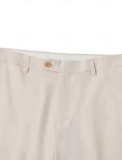 Men's Linen Waistcoat Suits Wedding Shorts Vest Summer Solid Formal Light Blue Sky Blue Dark Navy Colored Causal 2 Piece Tailored Fit