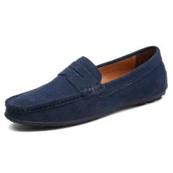 Men's Loafers & Slip-Ons Suede Shoes Plus Size Penny Loafers Driving Loafers Casual Outdoor Daily Suede Loafer Black Burgundy Navy Blue Summer Spring
