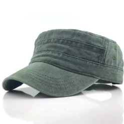 Men's Military Cap Cadet Hat Black Navy Blue Washed Cotton Pure Color Adjustable Daily Stylish Street Dailywear Vintage Sports Portable