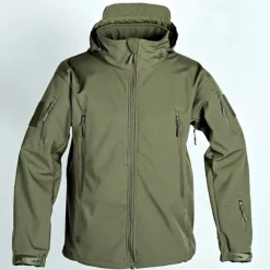 Men's Military Tactical Jacket Combat Jacket Hiking Jacket Winter Outdoor Patchwork Thermal Warm Waterproof Windproof Jacket Climbing Camping / Hiking / Caving Traveling CP Color Black Army Green