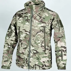 Men's Military Tactical Jacket Combat Jacket Hiking Jacket Winter Outdoor Patchwork Thermal Warm Waterproof Windproof Jacket Climbing Camping / Hiking / Caving Traveling CP Color Black Army Green