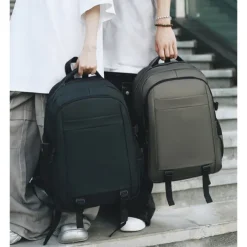 Men's Minimalist School Backpack – Water-Resistant Laptop Bag for College and High School, Large Capacity Urban Daypack for Back to School