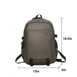 Men's Minimalist School Backpack – Water-Resistant Laptop Bag for College and High School, Large Capacity Urban Daypack for Back to School