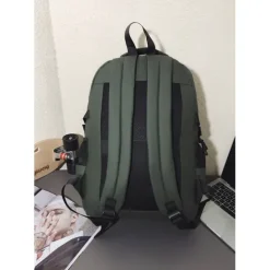 Men's Minimalist School Backpack – Water-Resistant Laptop Bag for College and High School, Large Capacity Urban Daypack for Back to School