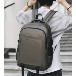 Men's Minimalist School Backpack – Water-Resistant Laptop Bag for College and High School, Large Capacity Urban Daypack for Back to School