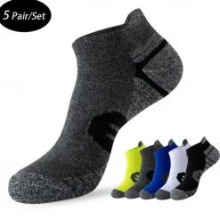 Men's Multi Packs Socks Running Socks Casual Socks Black White Color Color Block Vacation Sports & Outdoor Daily Basic Medium Spring Fall Fashion Casual