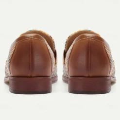 Men's Multicolor Woven Leather Loafers: Ideal for Business Casual and Social Gatherings