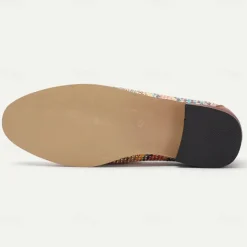 Men's Multicolor Woven Leather Loafers: Ideal for Business Casual and Social Gatherings