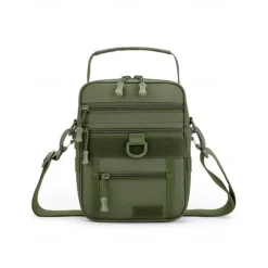 Men's Multifunctional Digital Camouflage Shoulder Bag with Multiple Pockets - Tactical Style for Outdoor Enthusiasts Hiking, Traveling and Daily Use White Black Green