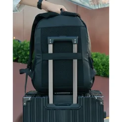 Men's Multi-Functional Waterproof Travel Backpack with Luggage Strap and Multiple Compartments – Ideal for Business, School, and Outdoor Adventures