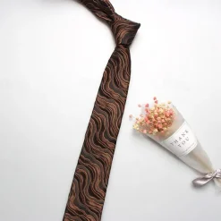 Men's Neckties Fashion Business Classic Lines / Waves Wedding Party Daily Wear