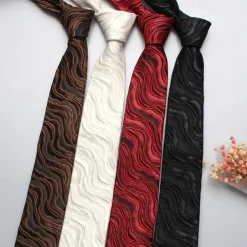 Men's Neckties Fashion Business Classic Lines / Waves Wedding Party Daily Wear
