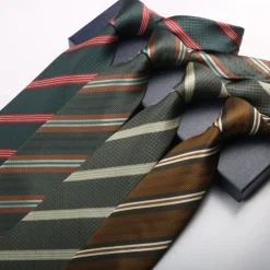Men's Neckties Fashion Business Jacquard Stripes Wedding Party Daily Wear