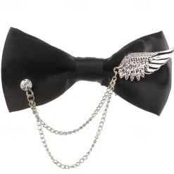 Men's Neckties Modern Contemporary Shiny Metallic Solid Color Wedding Party Daily Wear