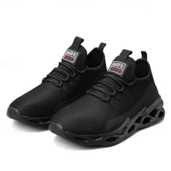 Men's Neon Green Breathable Mesh Athletic Sneakers with Hollow Out Sole - Lightweight Running and Sports Shoes for Gym, Training, and Casual Wear