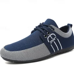 Men's Nylon Casual Slip-On Shoes with Contrasting Textures - Perfect for Daily Wear and Leisure Activities
