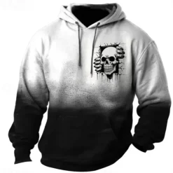 Men's Ombre Hoodie Hoodies Sweatshirt Fashion Daily Long Sleeve Hooded Party Black 3D Print Fall Winter Designer