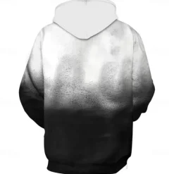 Men's Ombre Hoodie Hoodies Sweatshirt Fashion Daily Long Sleeve Hooded Party Black 3D Print Fall Winter Designer