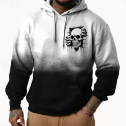 Men's Ombre Hoodie Hoodies Sweatshirt Fashion Daily Long Sleeve Hooded Party Black 3D Print Fall Winter Designer