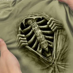 Men's Optical Illusion Skeleton Halloween Costumes Sweat Shorts Beach Shorts Terry Shorts Mid Waist Vintage Casual Daily Holiday Streetwear Elastic Waist 3D Print Drawstring Designer Clothing Apparel