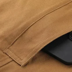 Men's Outdoor Daily Wear Warm Button Pocket Fall Winter Plain Fashion Streetwear Hooded Regular Black Brown Beige Jacket