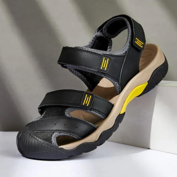 Men's Outdoor Hiking Sandals - Durable Open-Toe Design, Adjustable Straps, Anti-Slip Sole, Lightweight Sport Shoes for Summer Adventures