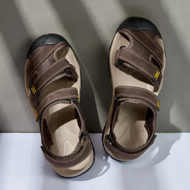 Men's Outdoor Hiking Sandals - Durable Open-Toe Design, Adjustable Straps, Anti-Slip Sole, Lightweight Sport Shoes for Summer Adventures