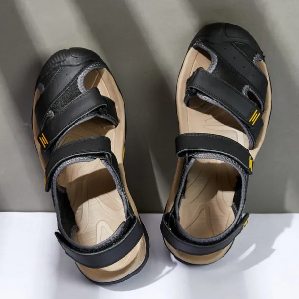 Men's Outdoor Hiking Sandals - Durable Open-Toe Design, Adjustable Straps, Anti-Slip Sole, Lightweight Sport Shoes for Summer Adventures