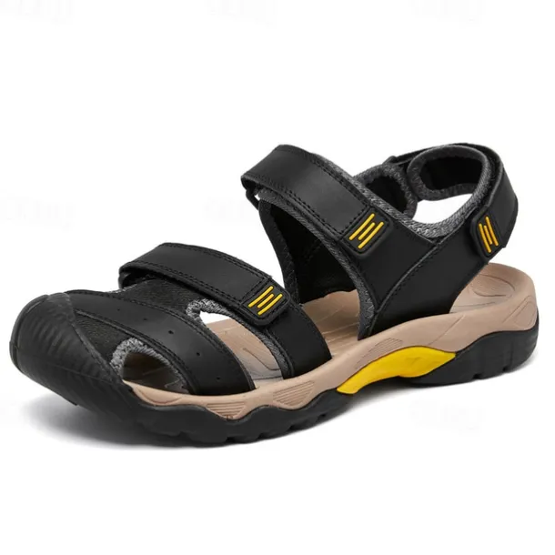 Men's Outdoor Hiking Sandals - Durable Open-Toe Design, Adjustable Straps, Anti-Slip Sole, Lightweight Sport Shoes for Summer Adventures